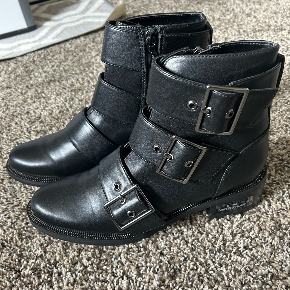 Blondo Camila Black Leather Waterproof Boot